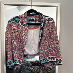 Colorful Patterned Women's Jacket